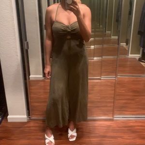 Anthropology Halter top cropped culotte jumpsuit